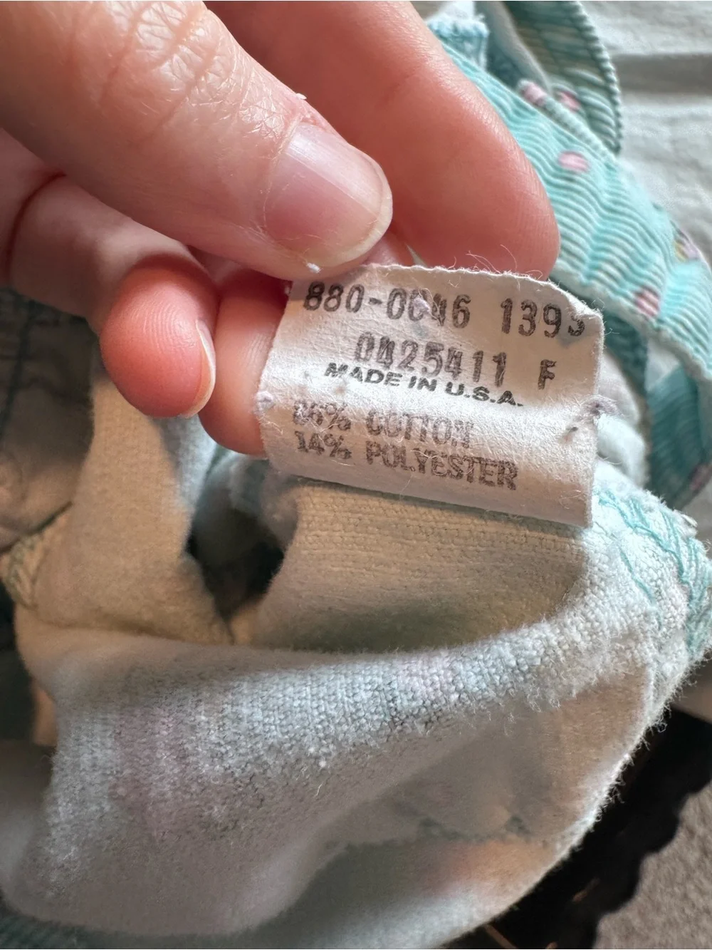 90’s vintage OshKosh B'gosh Aqua Floral Toddler Overalls